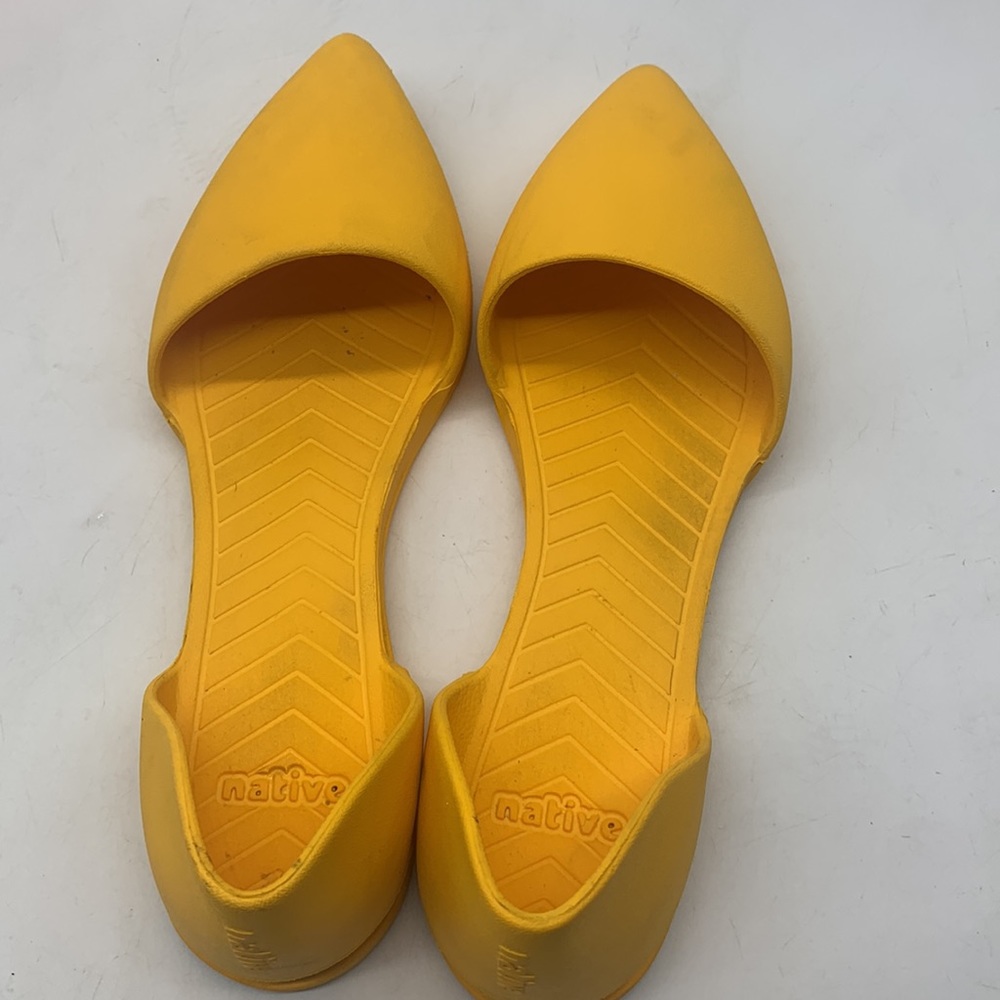 Native Yellow Pointy Flats Size 8 BFL4145C - Picture 5 of 8